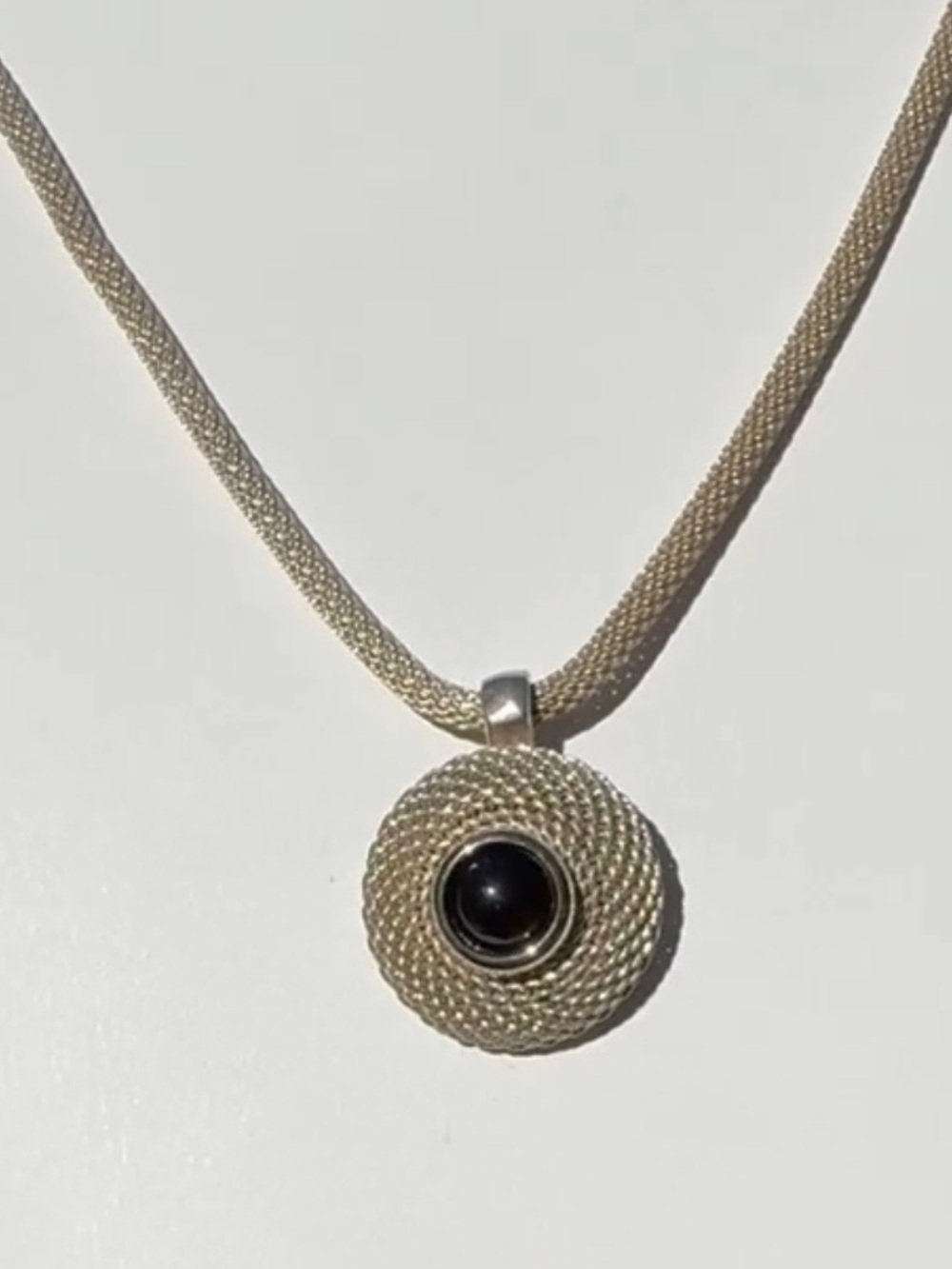 925 Krementz Mesh Spinel Necklace